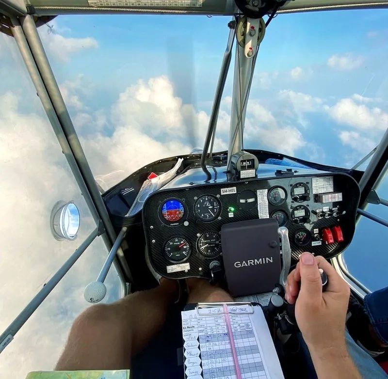 Student pilot in front of a ZRP training aircraft