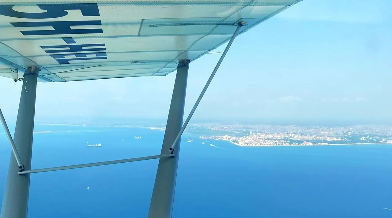 Aerial view of Stone Town from a ZRP aircraft